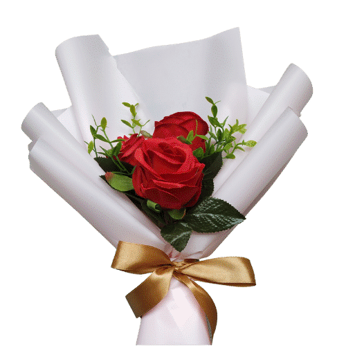 white bouquet red rose